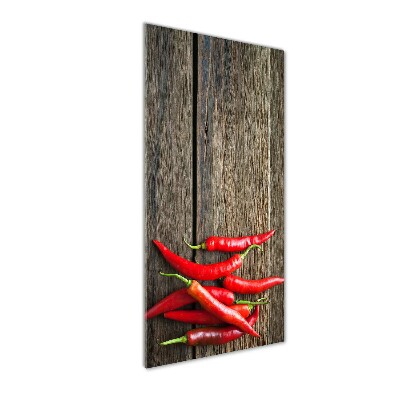 Foto obraz szklany pionowy Papryczki chilli