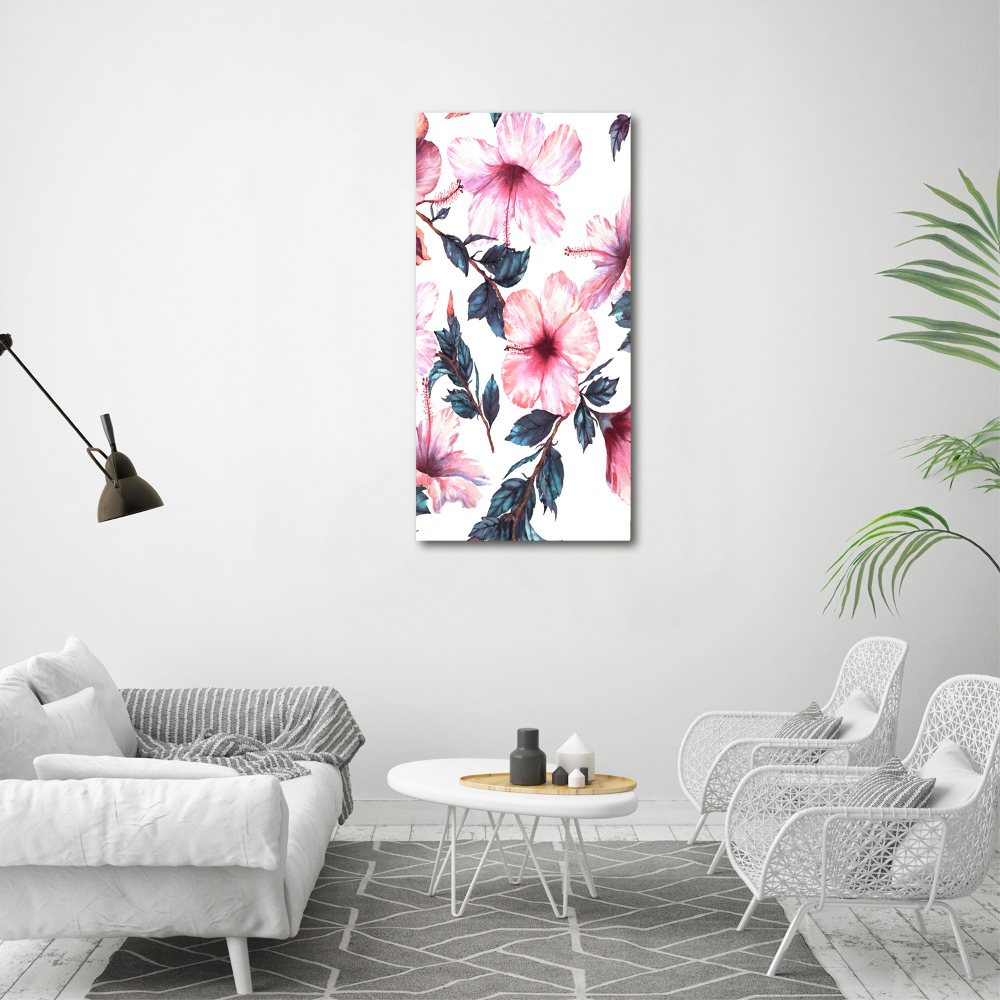 Foto-obraz szkło hartowane pionowy Hibiskus