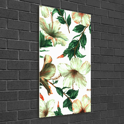 Foto-obraz szkło hartowane pionowy Hibiskus