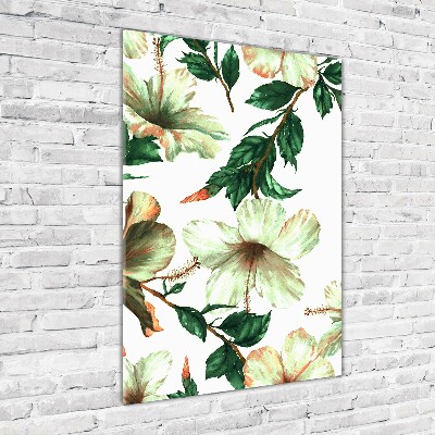 Foto-obraz szkło hartowane pionowy Hibiskus