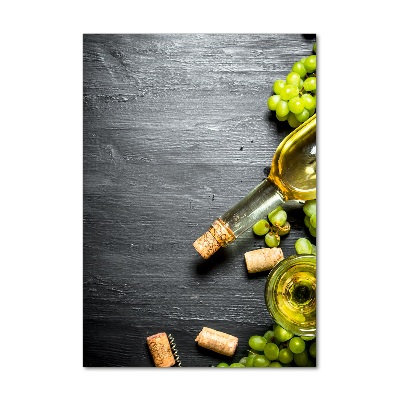 Foto obraz szklany pionowy Winogrona i wino