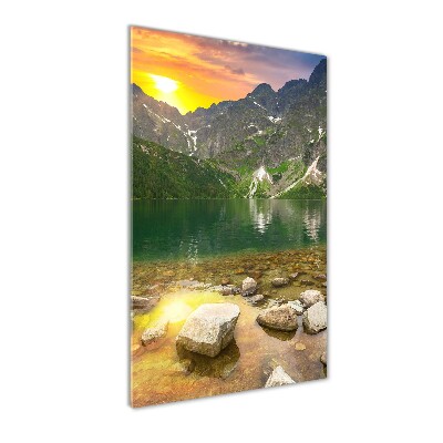 Foto obraz na szkle pionowy Morskie oko Tatry