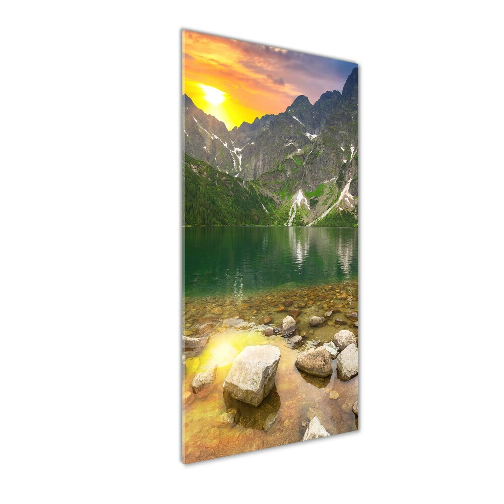 Foto obraz na szkle pionowy Morskie oko Tatry