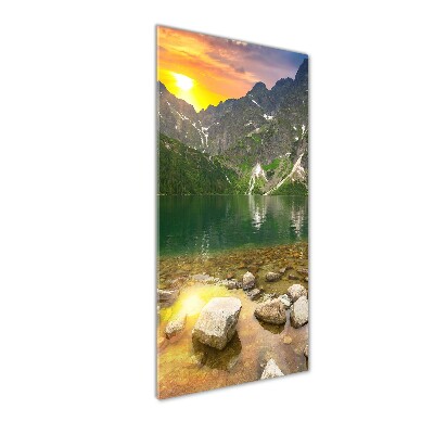 Foto obraz na szkle pionowy Morskie oko Tatry