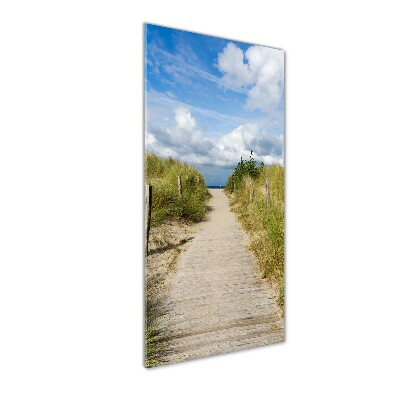 Foto obraz szklany pionowy Ścieżka na plażę