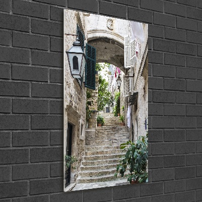 Foto obraz na szkle pionowy Uliczki Dubrownik
