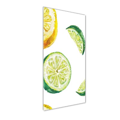 Foto obraz na szkle pionowy Limonki i cytryny
