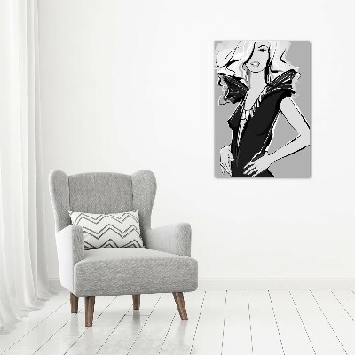 Foto obraz na szkle pionowy Ilustracja mody