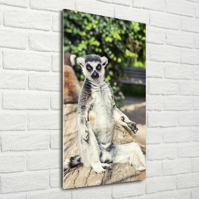 Fotoobraz szklany na ścianę do salonu pionowy Lemur