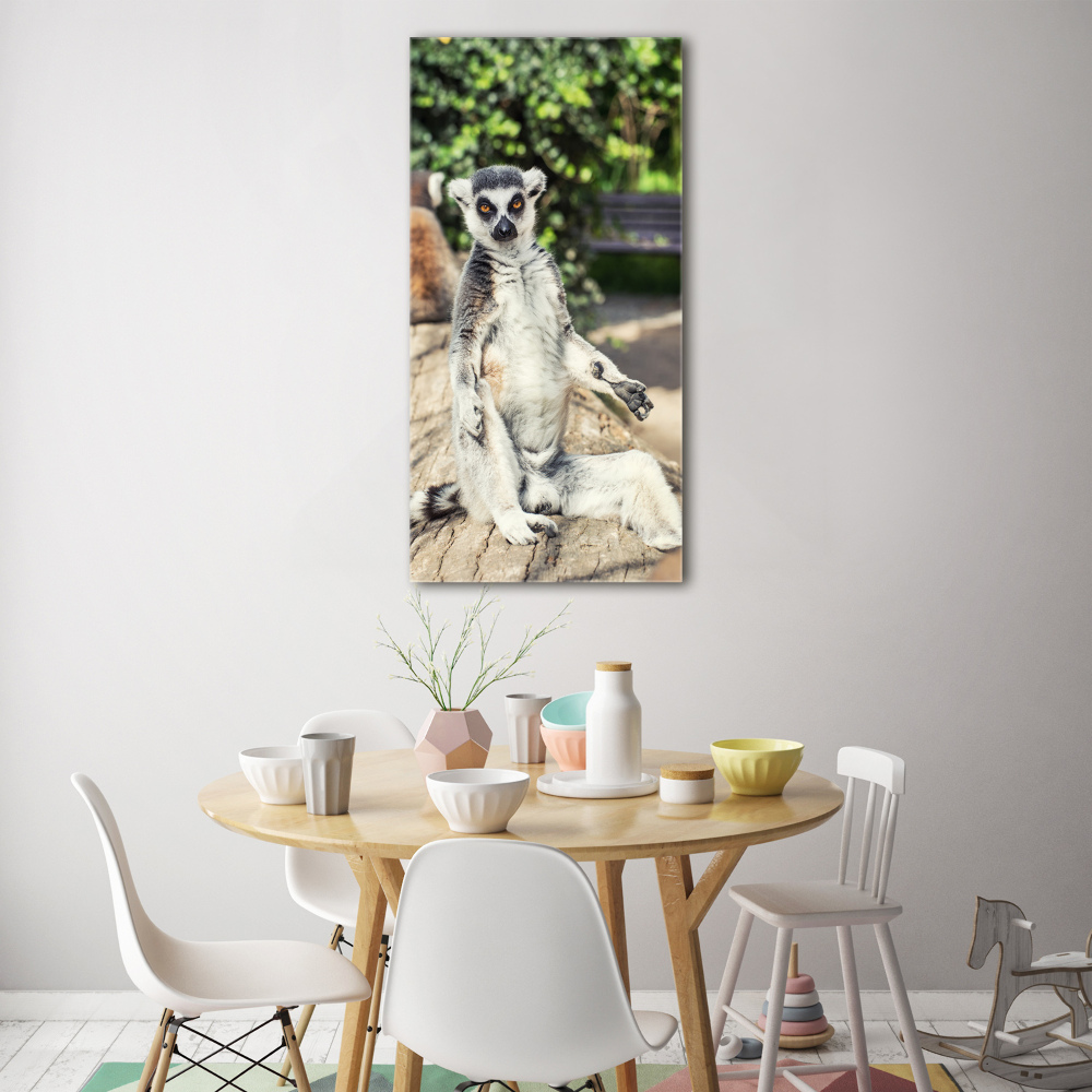 Fotoobraz szklany na ścianę do salonu pionowy Lemur