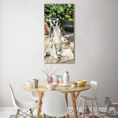 Fotoobraz szklany na ścianę do salonu pionowy Lemur