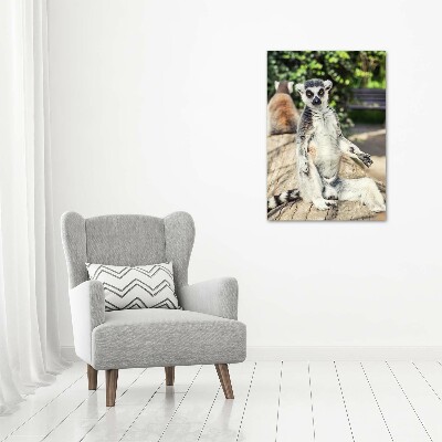 Fotoobraz szklany na ścianę do salonu pionowy Lemur