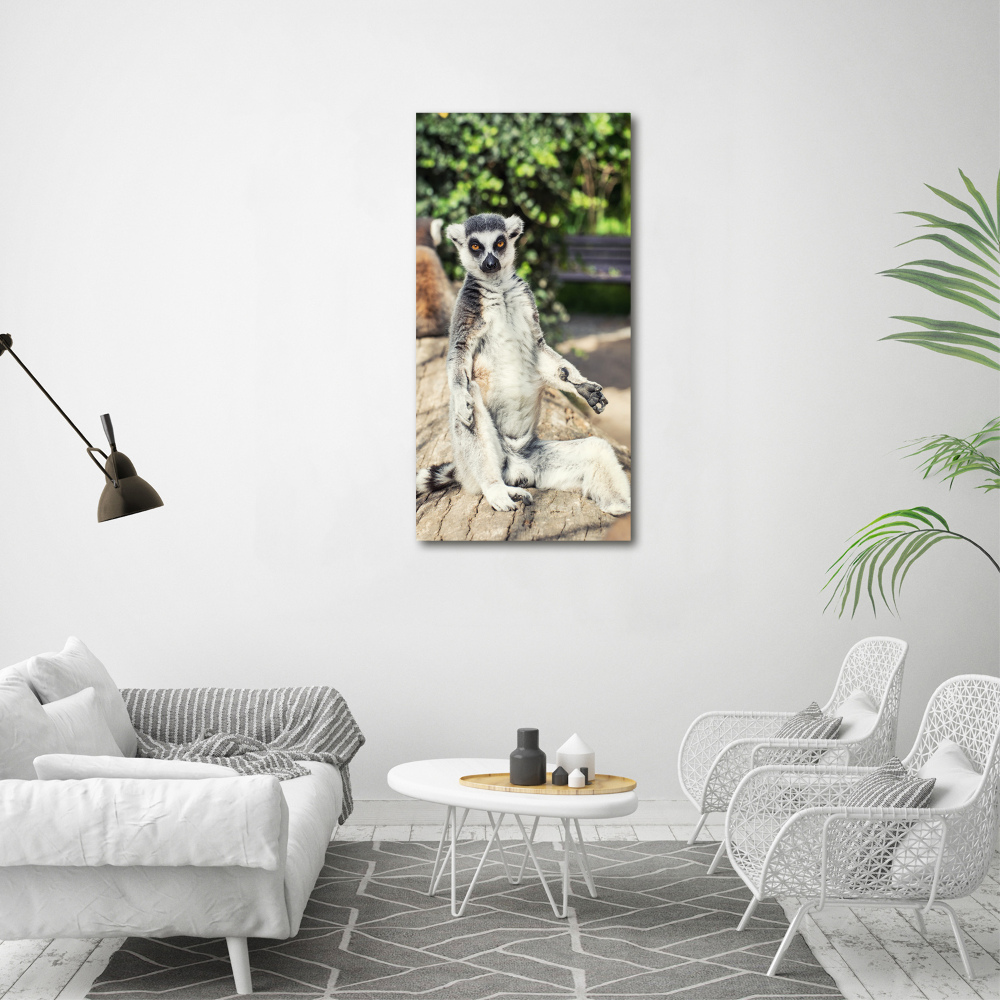 Fotoobraz szklany na ścianę do salonu pionowy Lemur