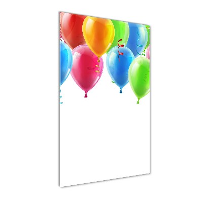 Foto obraz na szkle pionowy Kolorowe balony