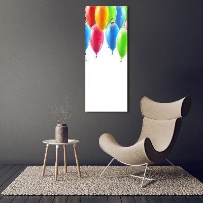 Foto obraz na szkle pionowy Kolorowe balony