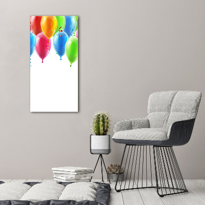 Foto obraz na szkle pionowy Kolorowe balony