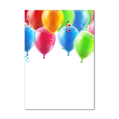 Foto obraz na szkle pionowy Kolorowe balony