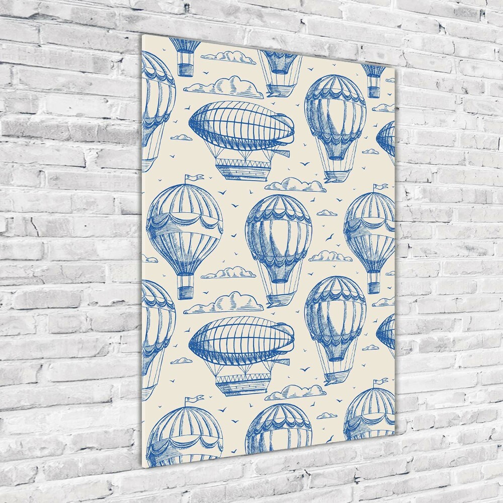 Foto obraz na szkle pionowy Sterowce i balony