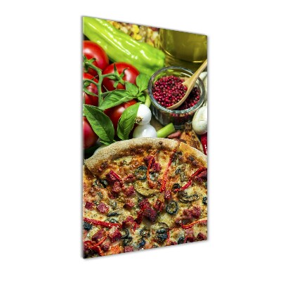 Fotoobraz szklany na ścianę do salonu pionowy Pizza