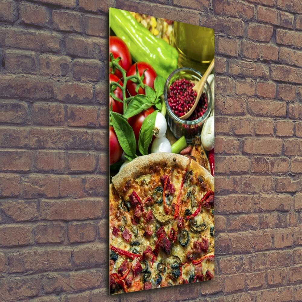 Fotoobraz szklany na ścianę do salonu pionowy Pizza