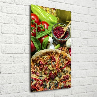 Fotoobraz szklany na ścianę do salonu pionowy Pizza