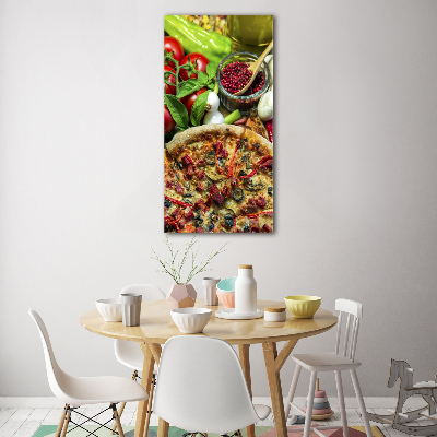 Fotoobraz szklany na ścianę do salonu pionowy Pizza