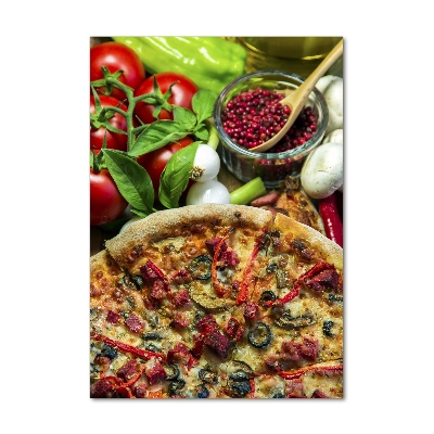 Fotoobraz szklany na ścianę do salonu pionowy Pizza