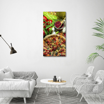 Fotoobraz szklany na ścianę do salonu pionowy Pizza
