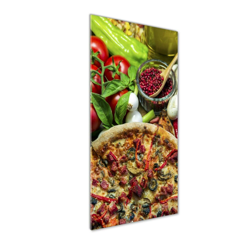 Fotoobraz szklany na ścianę do salonu pionowy Pizza