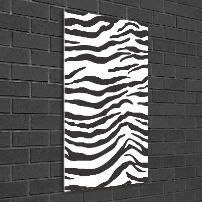 Foto obraz szkło hartowane pionowy Zebra tło