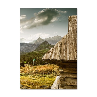 Foto obraz na szkle pionowy Zachód słońca Tatry