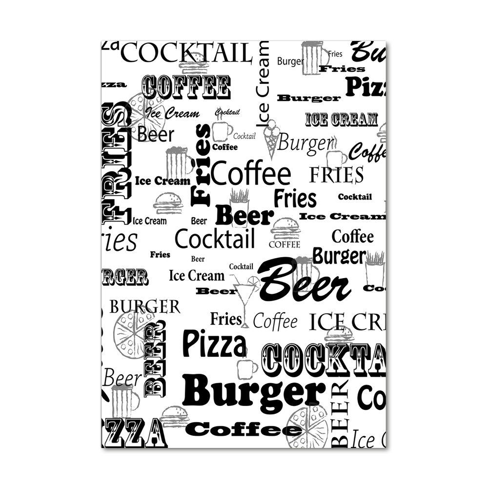 Foto obraz na szkle pionowy Menu w restauracji