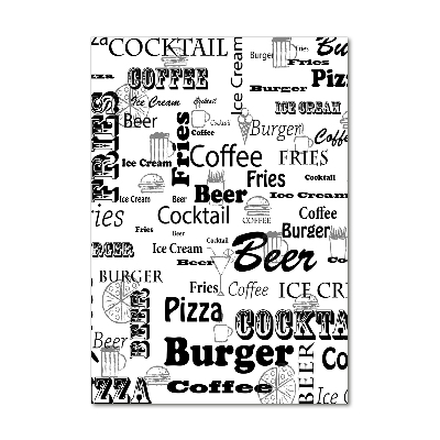 Foto obraz na szkle pionowy Menu w restauracji