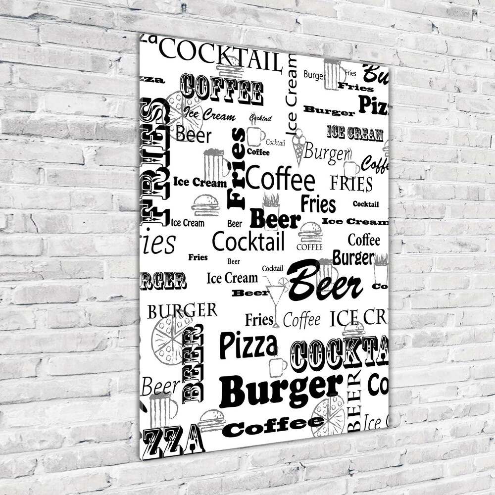 Foto obraz na szkle pionowy Menu w restauracji