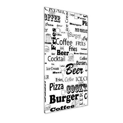 Foto obraz na szkle pionowy Menu w restauracji