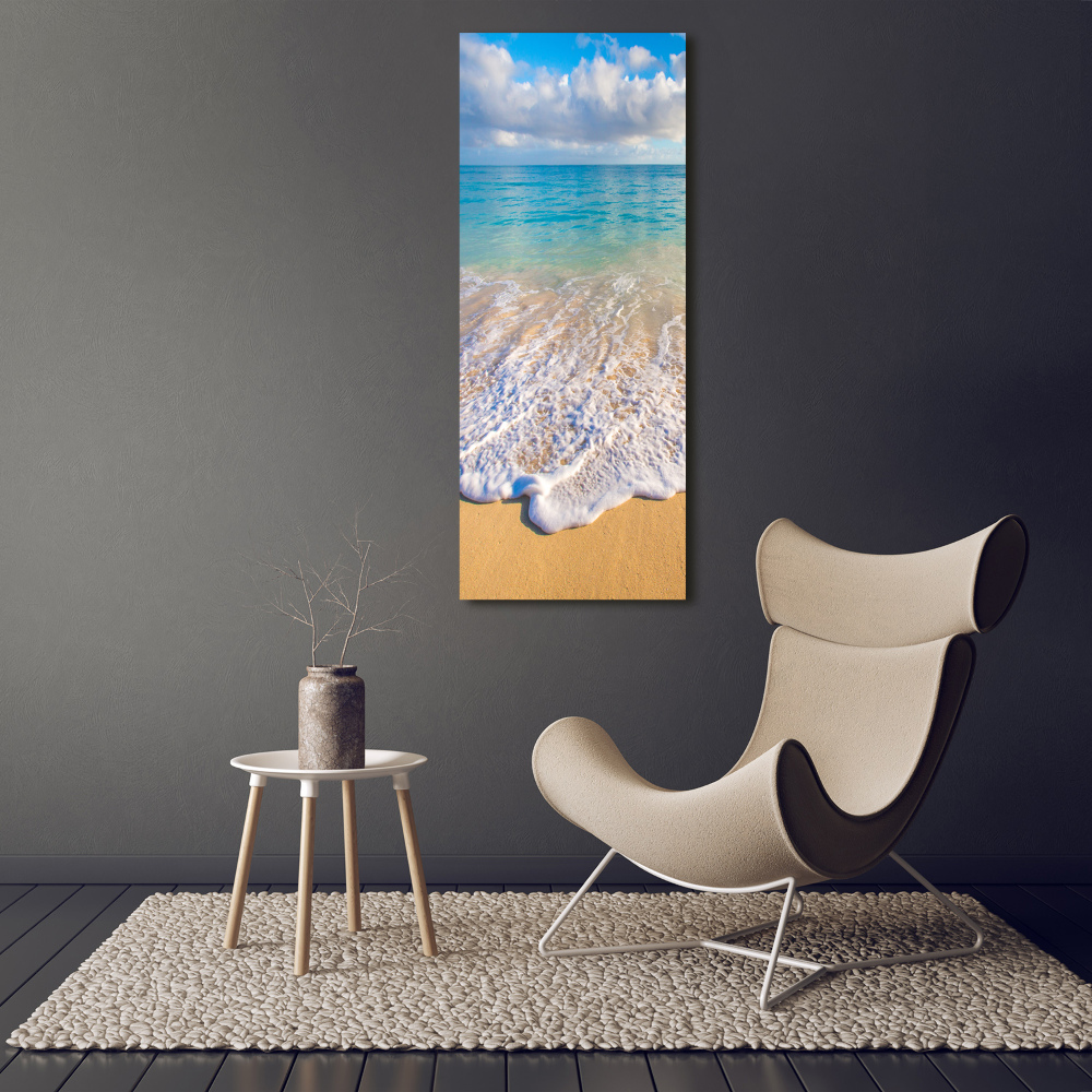 Foto obraz szklany pionowy Tropikalna plaża