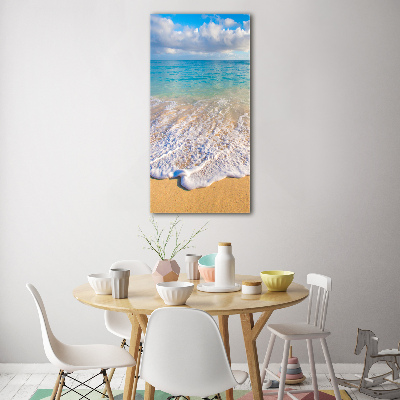 Foto obraz szklany pionowy Tropikalna plaża