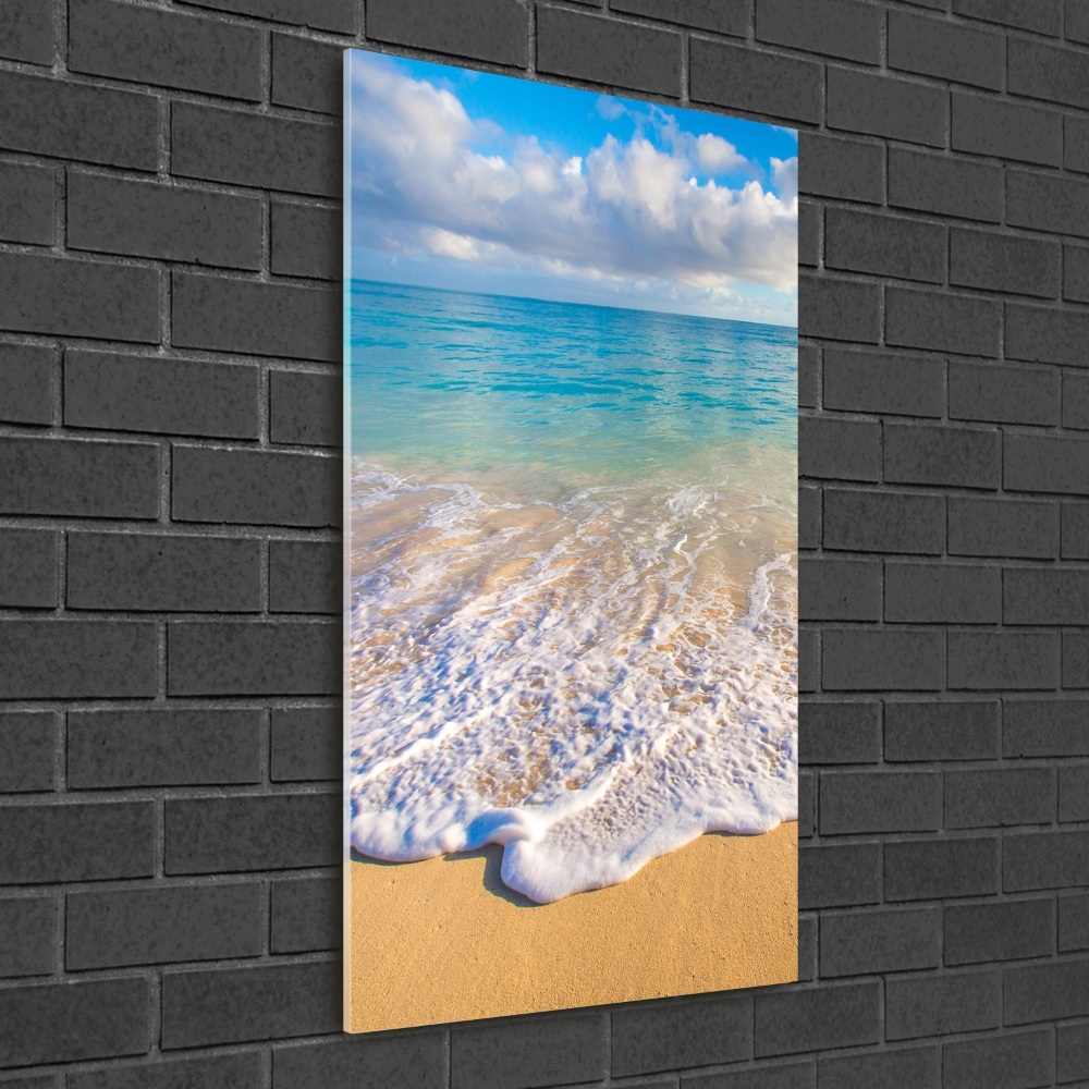 Foto obraz szklany pionowy Tropikalna plaża