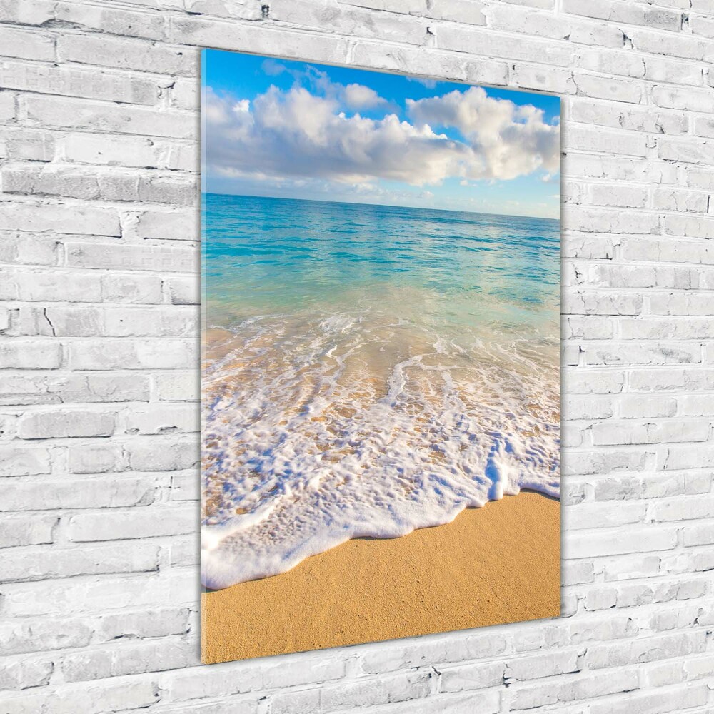 Foto obraz szklany pionowy Tropikalna plaża