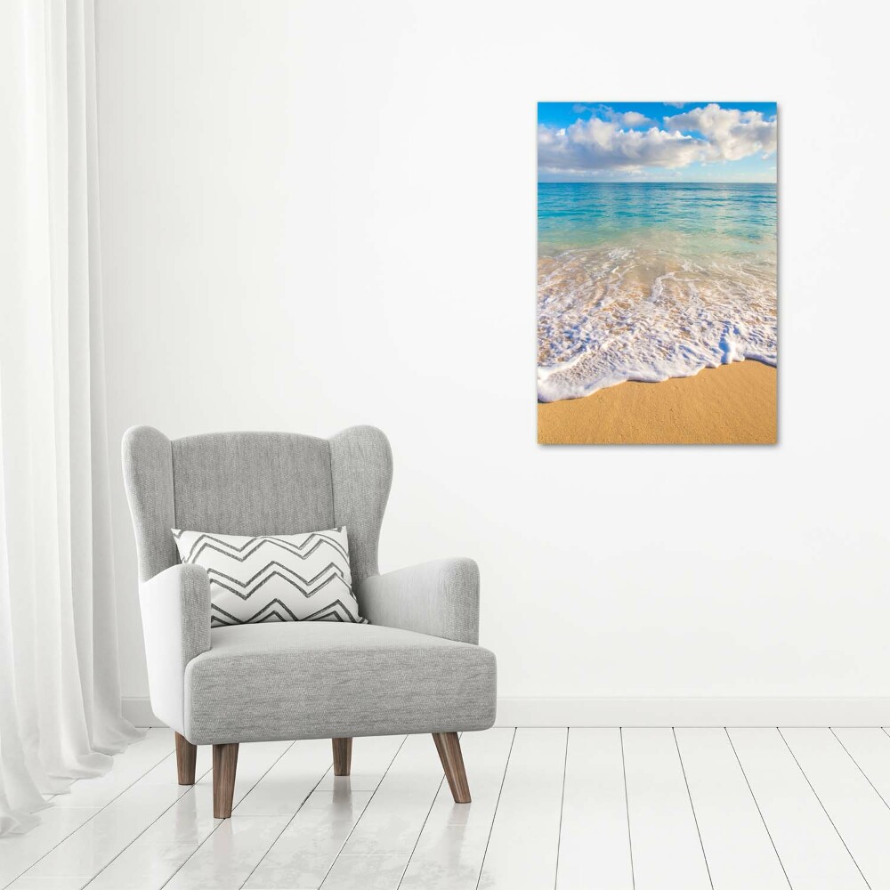 Foto obraz szklany pionowy Tropikalna plaża