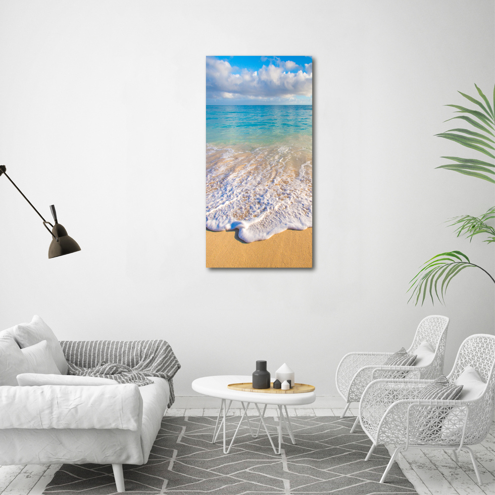 Foto obraz szklany pionowy Tropikalna plaża