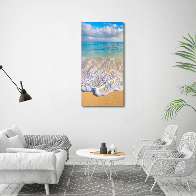 Foto obraz szklany pionowy Tropikalna plaża