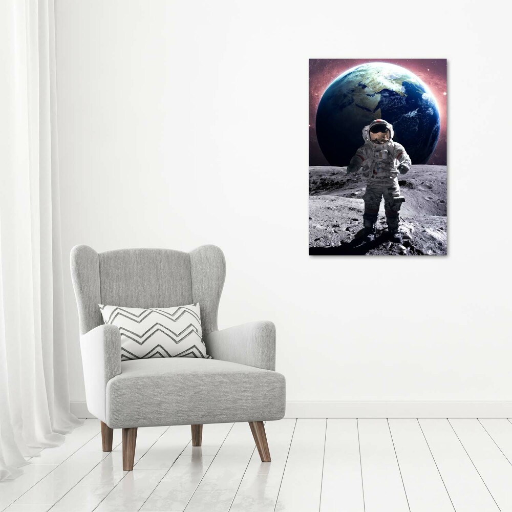 Foto obraz szkło hartowane pionowy Astronauta