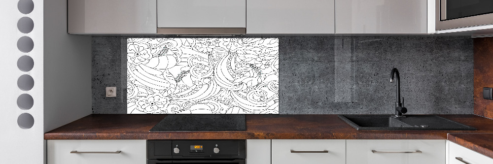 Panel między meble w kuchni Ornamenty