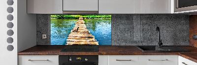 Panel do kuchni Drewniany most