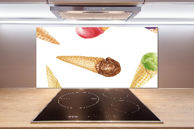 Panel szklany do kuchni Lody
