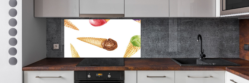Panel szklany do kuchni Lody