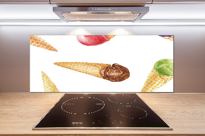 Panel szklany do kuchni Lody