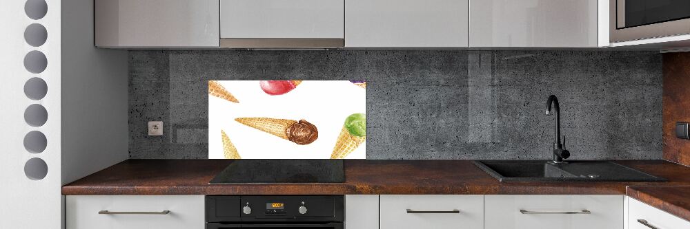 Panel szklany do kuchni Lody
