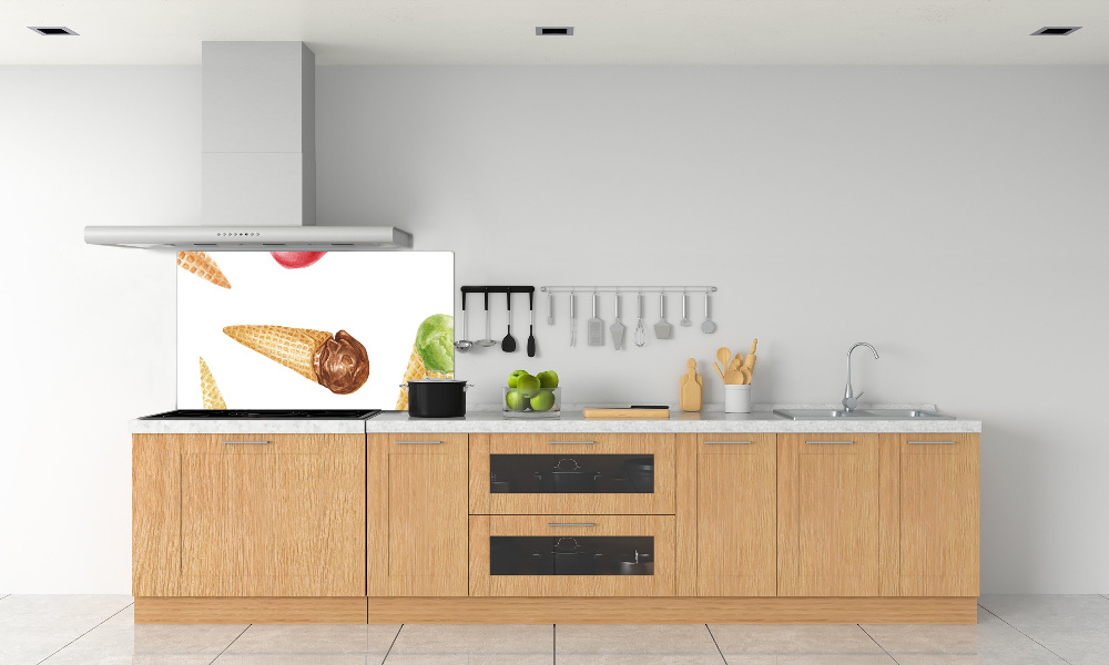 Panel szklany do kuchni Lody